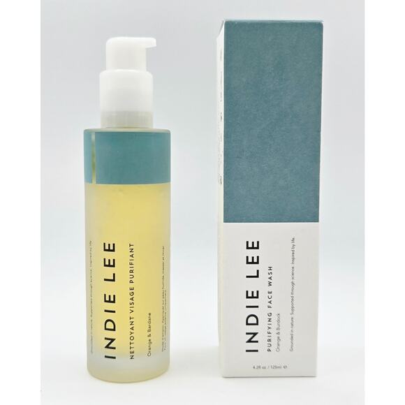 INDIE LEE Purifying Face Wash ~ 4.2 fl oz/ 125 ml Orange & Burdock ~ New in Box - Picture 1 of 5